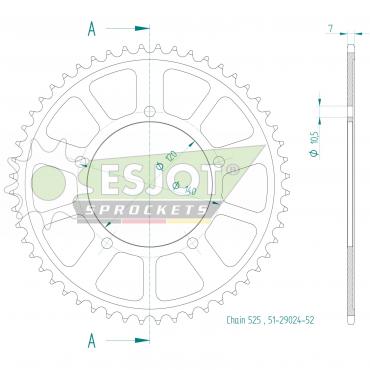 ESJOT  Alu-Sprocket 52 Z