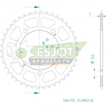ESJOT  Alu-Sprocket 42 Z