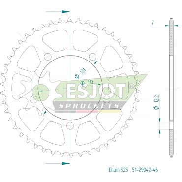 ESJOT  Alu-Sprocket 46 Z