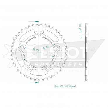ESJOT  Alu-Sprocket 43 Z