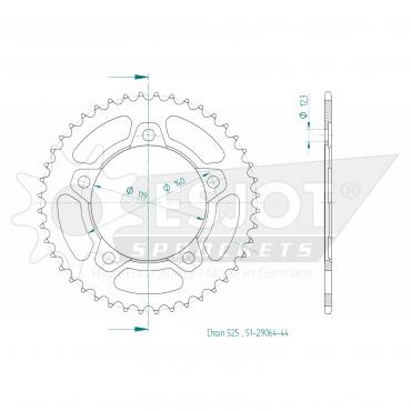 ESJOT  Alu-Sprocket 44 Z