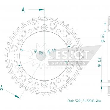 ESJOT  Alu-Sprocket 40 Z