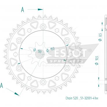 ESJOT  Alu-Sprocket 41 Z