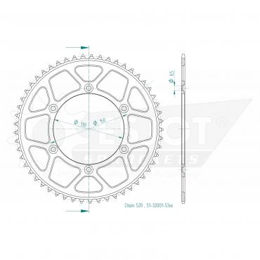 ESJOT  Alu-Sprocket 53 Z
