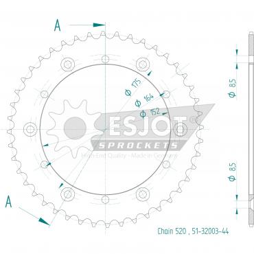 ESJOT  Alu-Sprocket 44 Z