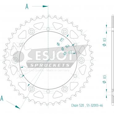 ESJOT  Alu-Sprocket 46 Z