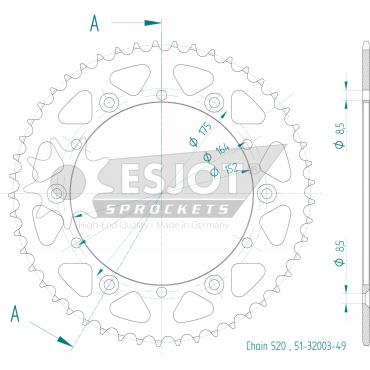 ESJOT  Alu-Sprocket 49 Z