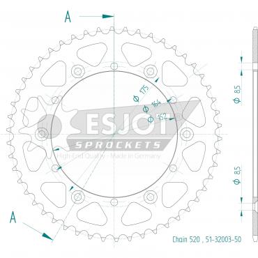 ESJOT  Alu-Sprocket 50 Z