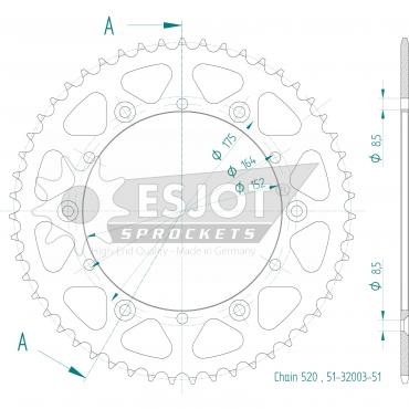 ESJOT  Alu-Sprocket 51 Z
