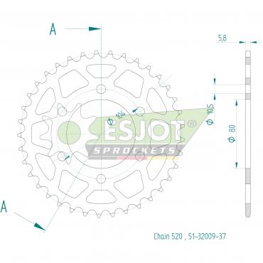 ESJOT  Alu-Sprocket 37 Z