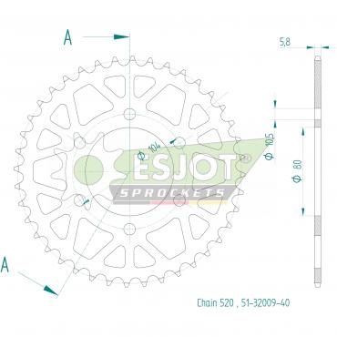 ESJOT  Alu-Sprocket 40 Z