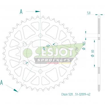 ESJOT  Alu-Sprocket 42 Z