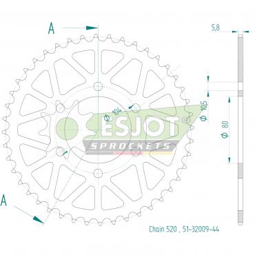 ESJOT  Alu-Sprocket 44 Z