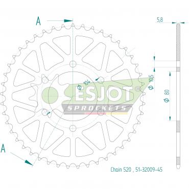 ESJOT  Alu-Sprocket 45 Z