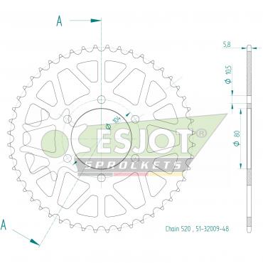 ESJOT  Alu-Sprocket 48 Z
