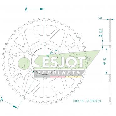 ESJOT  Alu-Sprocket 50 Z