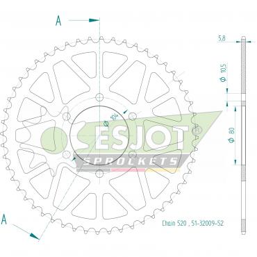 ESJOT  Alu-Sprocket 52 Z