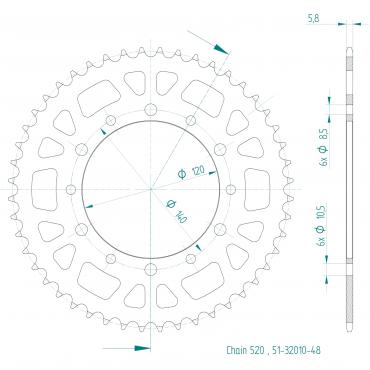 ESJOT  Alu-Sprocket 48 Z