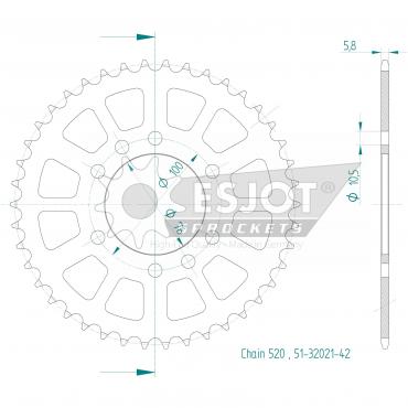 ESJOT  Alu-Sprocket 42 Z