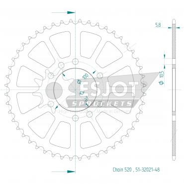 ESJOT  Alu-Sprocket 48 Z