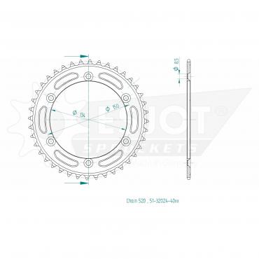 ESJOT  Alu-Sprocket 40 Z