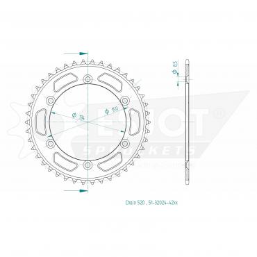 ESJOT  Alu-Sprocket 42 Z