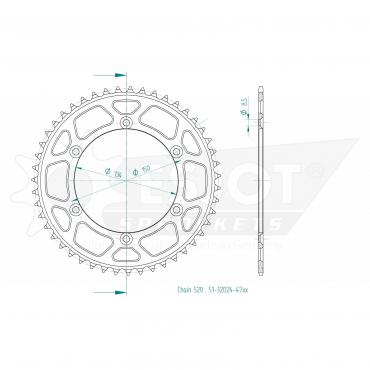 ESJOT  Alu-Sprocket 47 Z