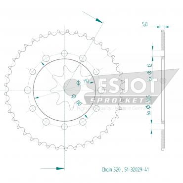 ESJOT  Alu-Sprocket 41 Z