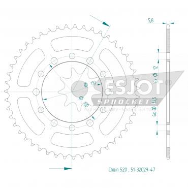 ESJOT  Alu-Sprocket 47 Z