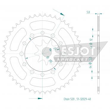 ESJOT  Alu-Sprocket 48 Z