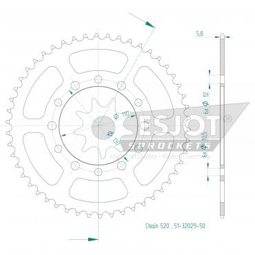 ESJOT  Alu-Sprocket 50 Z