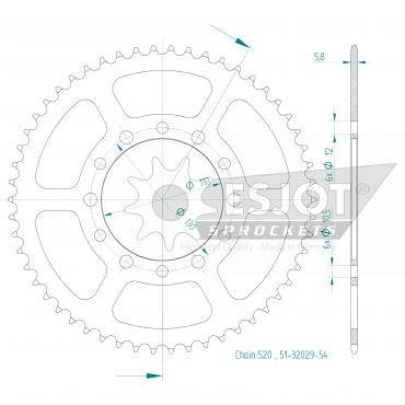 ESJOT  Alu-Sprocket 54 Z