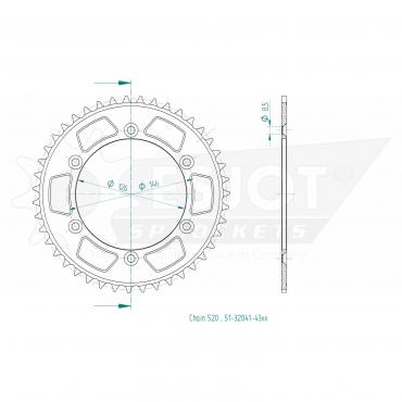 ESJOT  Alu-Sprocket 43 Z