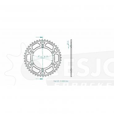ESJOT  Alu-Sprocket 44 Z