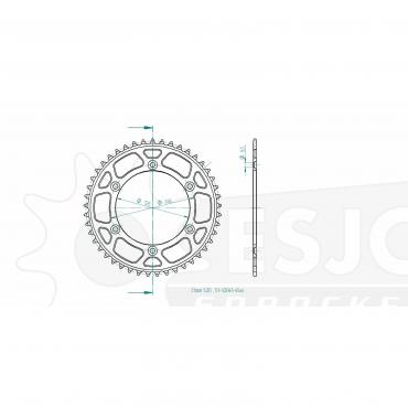 ESJOT  Alu-Sprocket 45 Z