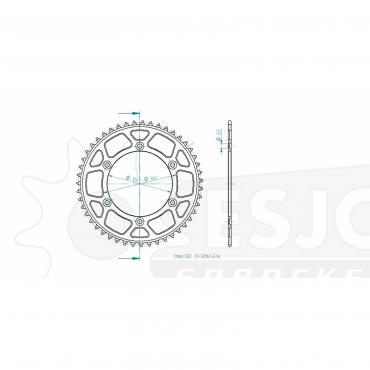 ESJOT  Alu-Sprocket 47 Z