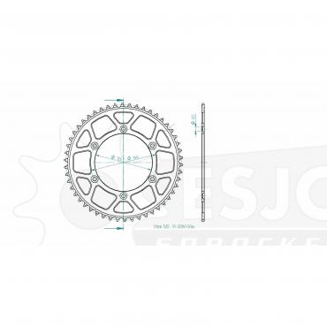 ESJOT  Alu-Sprocket 50 Z