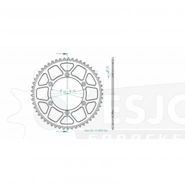 ESJOT  Alu-Sprocket 53 Z