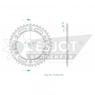 ESJOT  Alu-Sprocket 39 Z