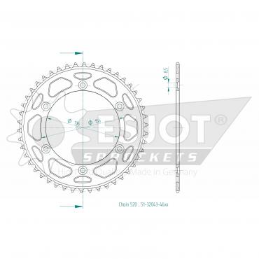 ESJOT  Alu-Sprocket 46 Z