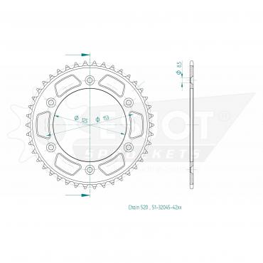 ESJOT  Alu-Sprocket 42 Z