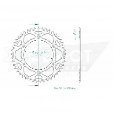 ESJOT  Alu-Sprocket 45 Z