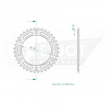 ESJOT  Alu-Sprocket 36 Z