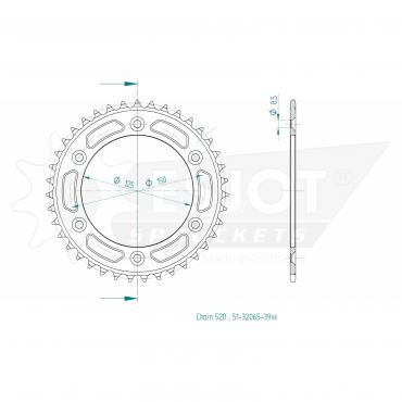 ESJOT  Alu-Sprocket 39 Z