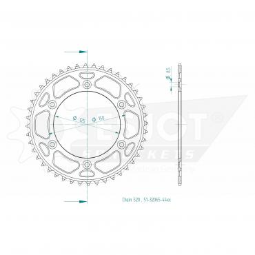 ESJOT  Alu-Sprocket 44 Z