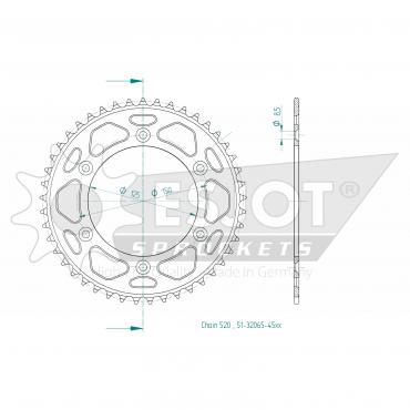 ESJOT  Alu-Sprocket 45 Z