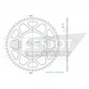 ESJOT  Alu-Sprocket 53 Z