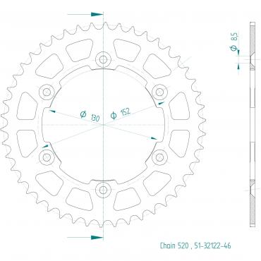 ESJOT  Alu-Sprocket 46 Z
