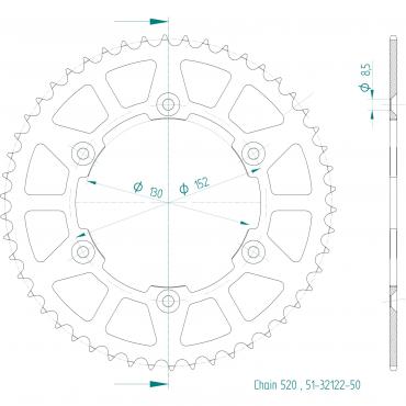 ESJOT  Alu-Sprocket 50 Z