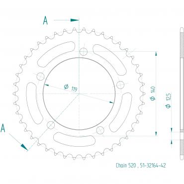 ESJOT  Alu-Sprocket 42 Z